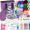 Deluxe Beginner Crochet Kit – 116-Piece Set with 20 Yarns, Ergonomic Hooks & Supplies – DIY Starter Kit